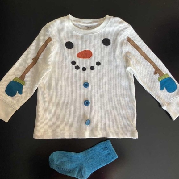 Gymboree Snowman Waffle Shirt - Picture 1 of 2